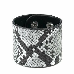 Gray & Black Snake Print Bracelet